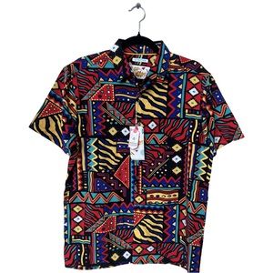NWT Oh Snap! Colorful Stretch Mens Shirt Medium